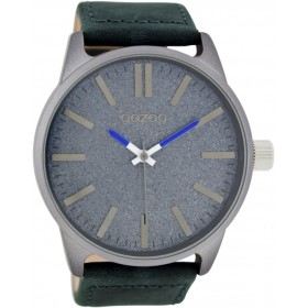 OOZOO Timepieces 48mm Dark Blue Leather Strap C7466